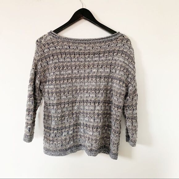 Lucky Brand Silver Gray Glitter Knit Longsleeve Lightweight Sweater - Picture 9 of 9